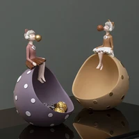 nordic ins creative resin bubble girl candy storage box sculpture ornaments living room entrance key small objects storage decor