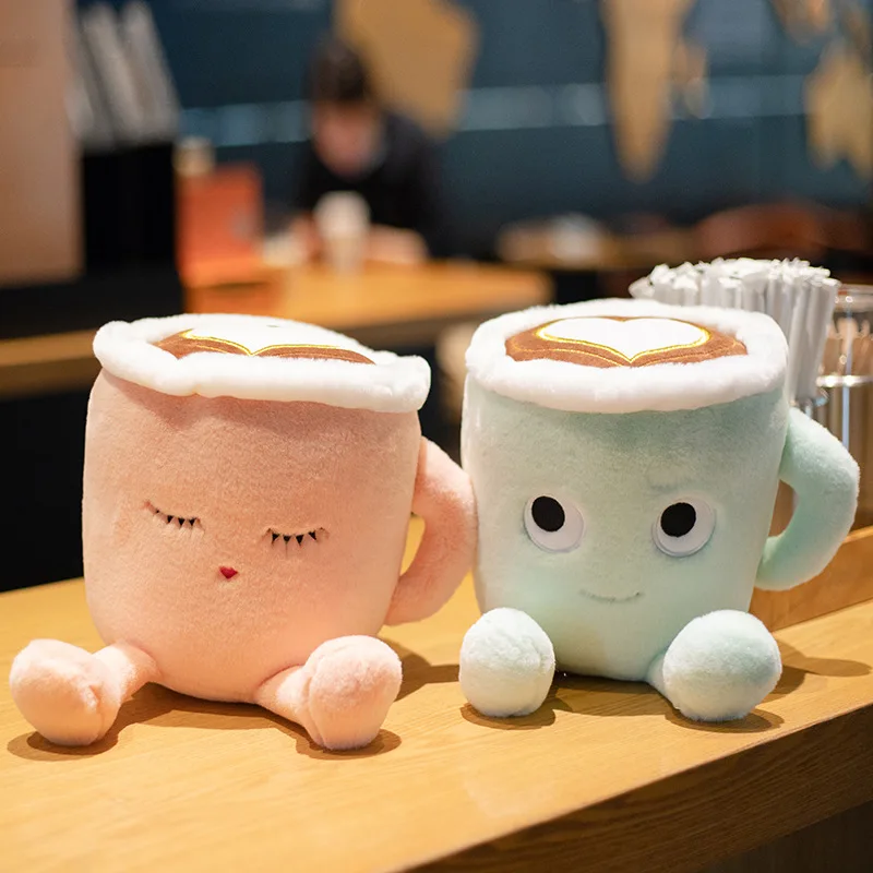 

20/30CM Cute Matcha Latte Coffee Filled Plush Toys Stylish Milk Tea Cup Toy Doll Coffee Cup Pillow Children's Birthday Gifts