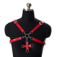 body harness leather belt bondage chest cross accessories sexy lingerie punk goth cross pendant jewelry women suspender bra tops