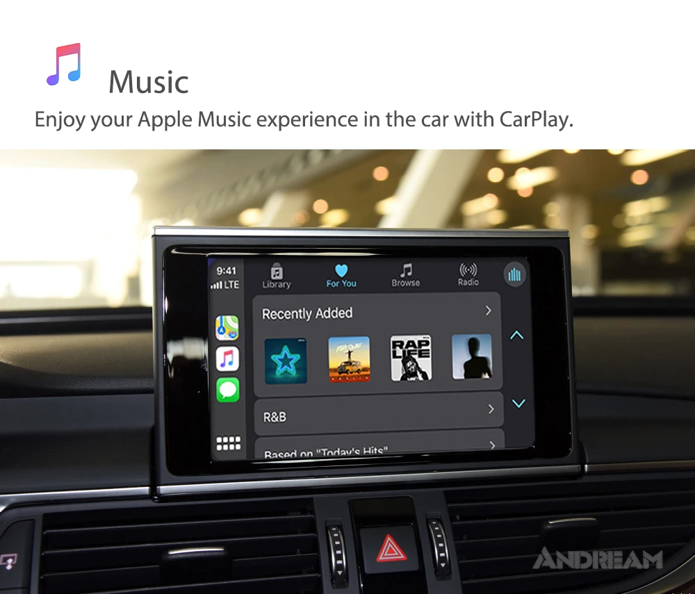 Беспроводной Apple Carplay Android авто интерфейс коробка для AUDI Q5 экран обновление