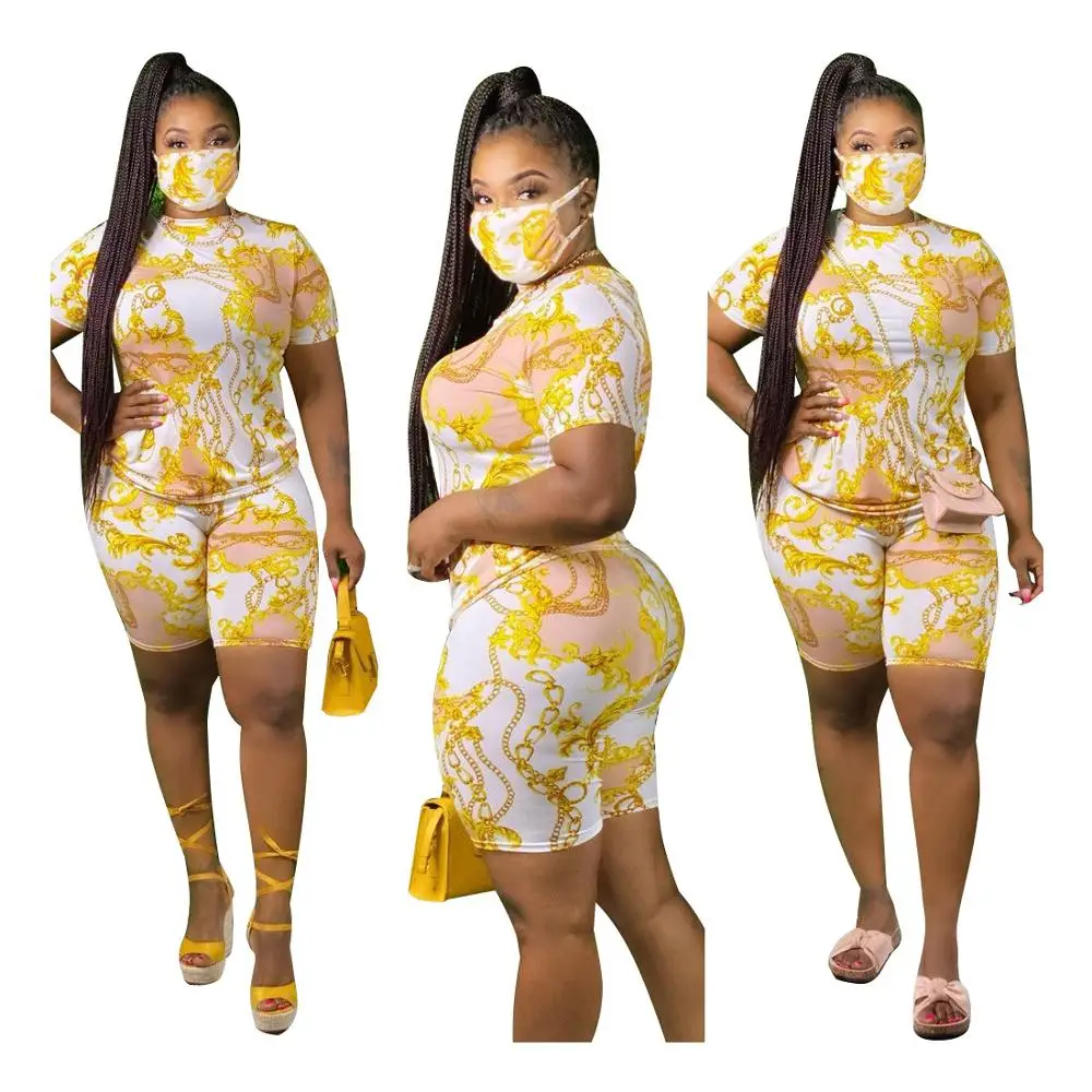 Женский модный повседневный комплект из двух предметов с цифровым принтом топ