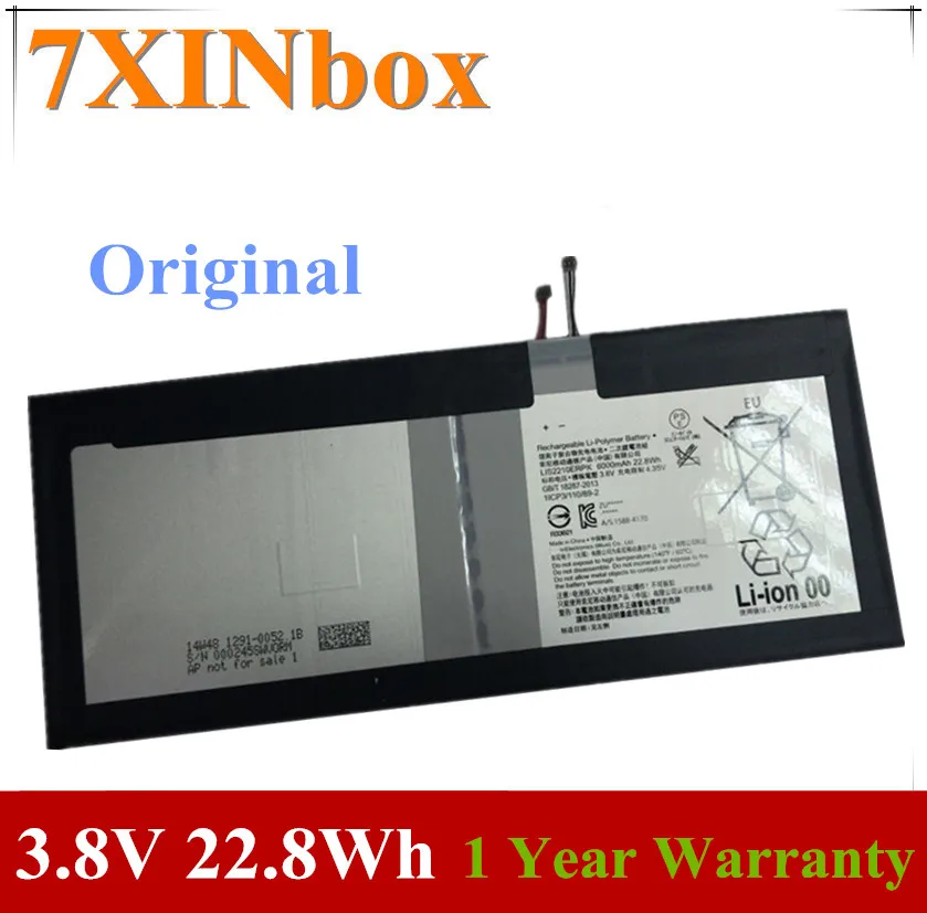 7XINbox 3 8 V 22.8Wh оригинальный LIS2210ERPX LIS2210ERPC Аккумулятор для ноутбука Sony Xperia Z4 Tablet SGP712