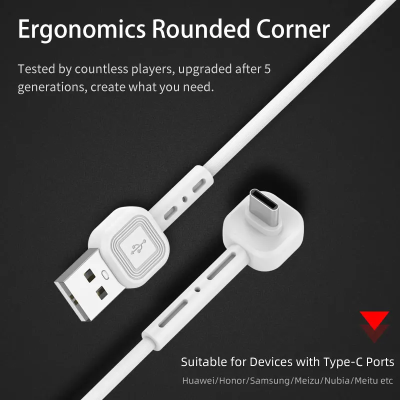Awei CL-66 1 5 м USB Type-C 90 градусов быстрая зарядка Usb C телефонный кабель с держателем для