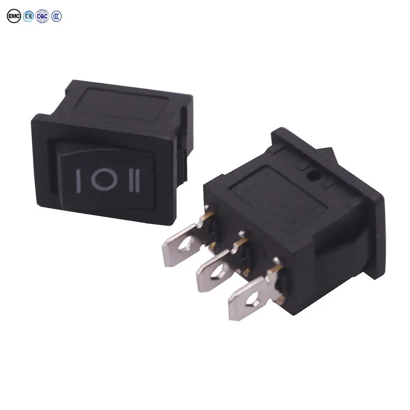 50 шт. 3Pin Switch20* 15*25 мм третий шестеренный черный кулисный переключатель 3 вилки переключатель 6A 250V 10A 125V AC электрические аксессуары переключатель