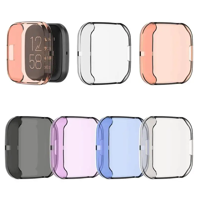 Чехол для смарт часов Мягкий защитный чехол из ТПУ на весь экран Fitbit Versa 2