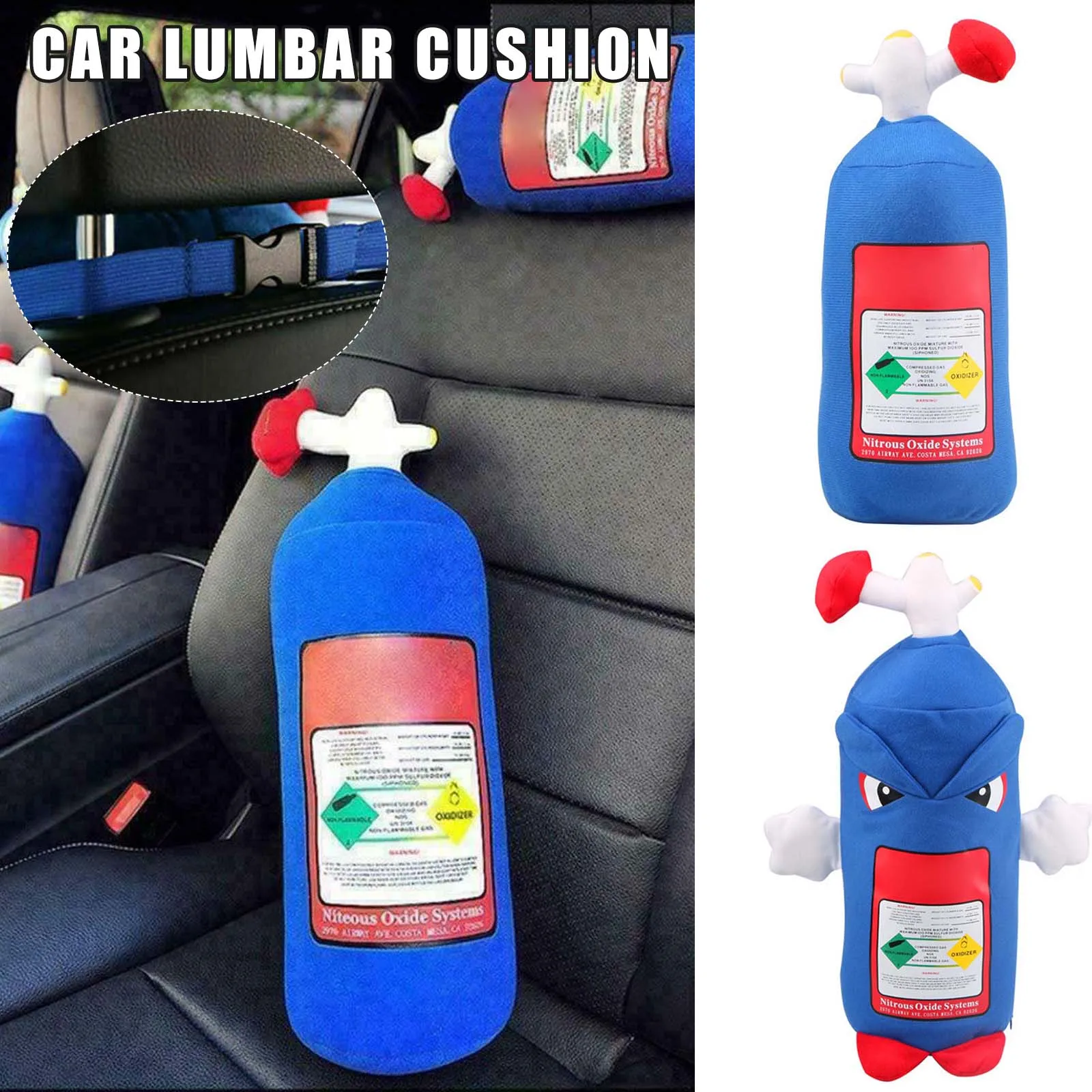 Подушка в форме резервуара мягкая прочная плюшевая для поддержки головы шеи