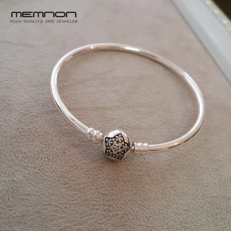 Memnon, много видов 925 пробы, серебряные Изящные ювелирные Браслеты с сердечками, браслет с застежкой, сделай сам, подходят для женщин, YSZ008