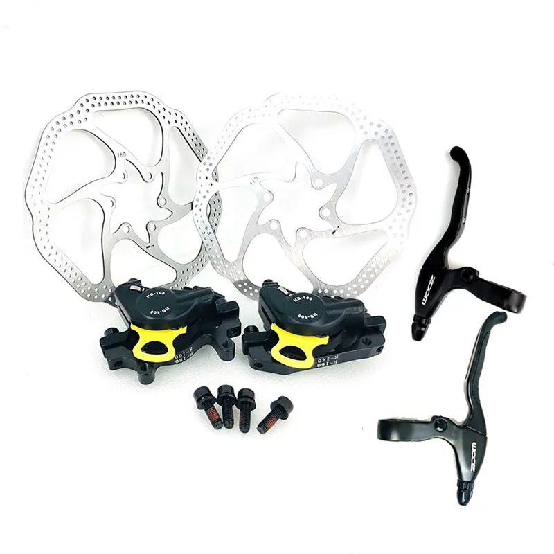

HB-100 MTB Bike Brake HB100 Bicycle Brakes Caliper with Rotors Bicycle Parts Hydraulic Piston Two-way with V-brake Lever