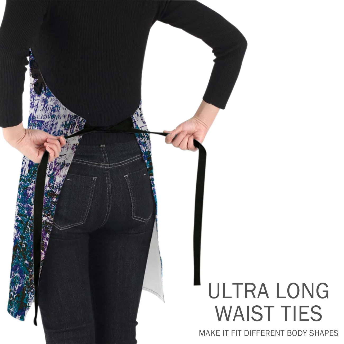 Кухонный Фартук кошка ловля бабочка абстрактный Регулируемый слюнявчик фартуки