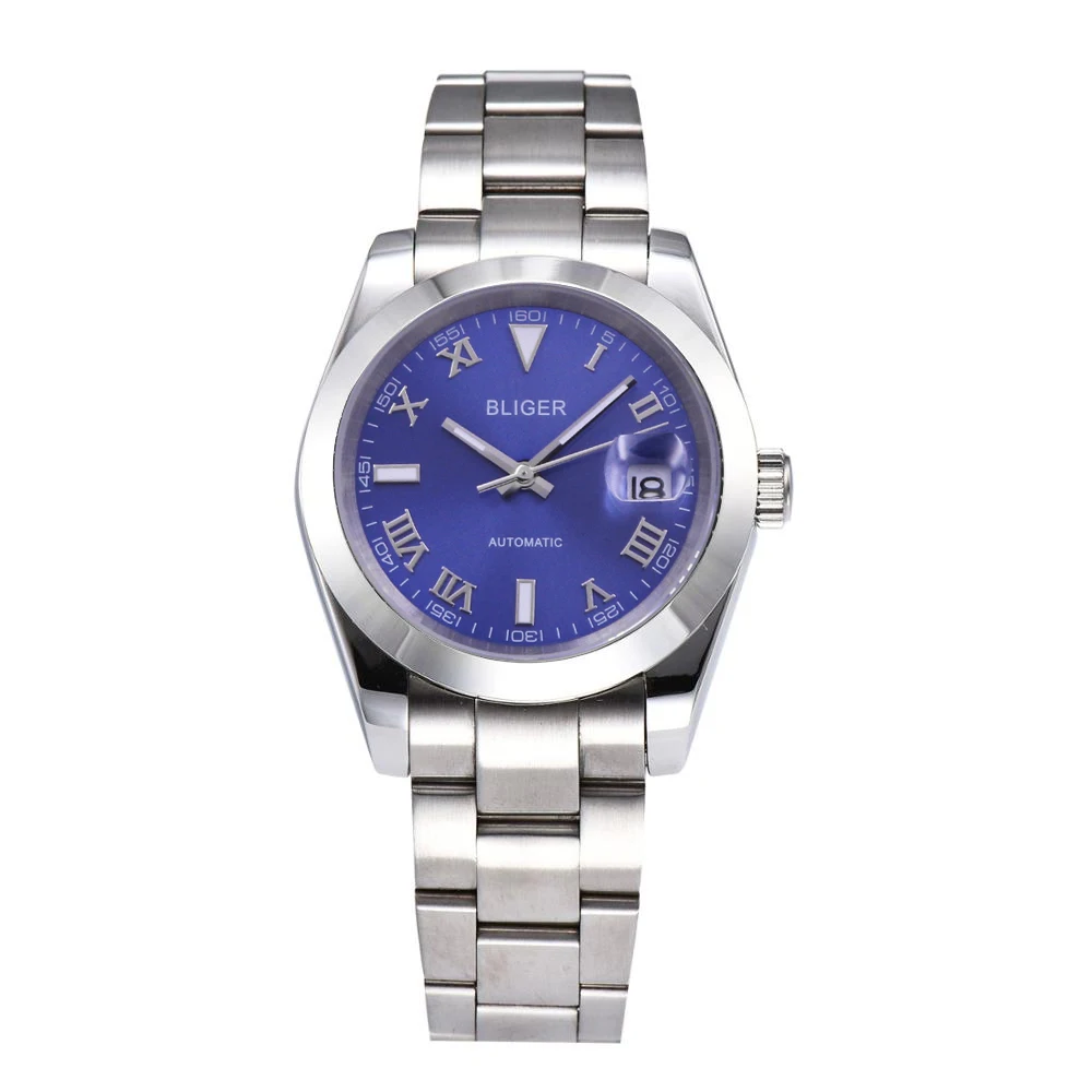 Мужские автоматические механические часы Bliger 40 мм роскошные светящиеся