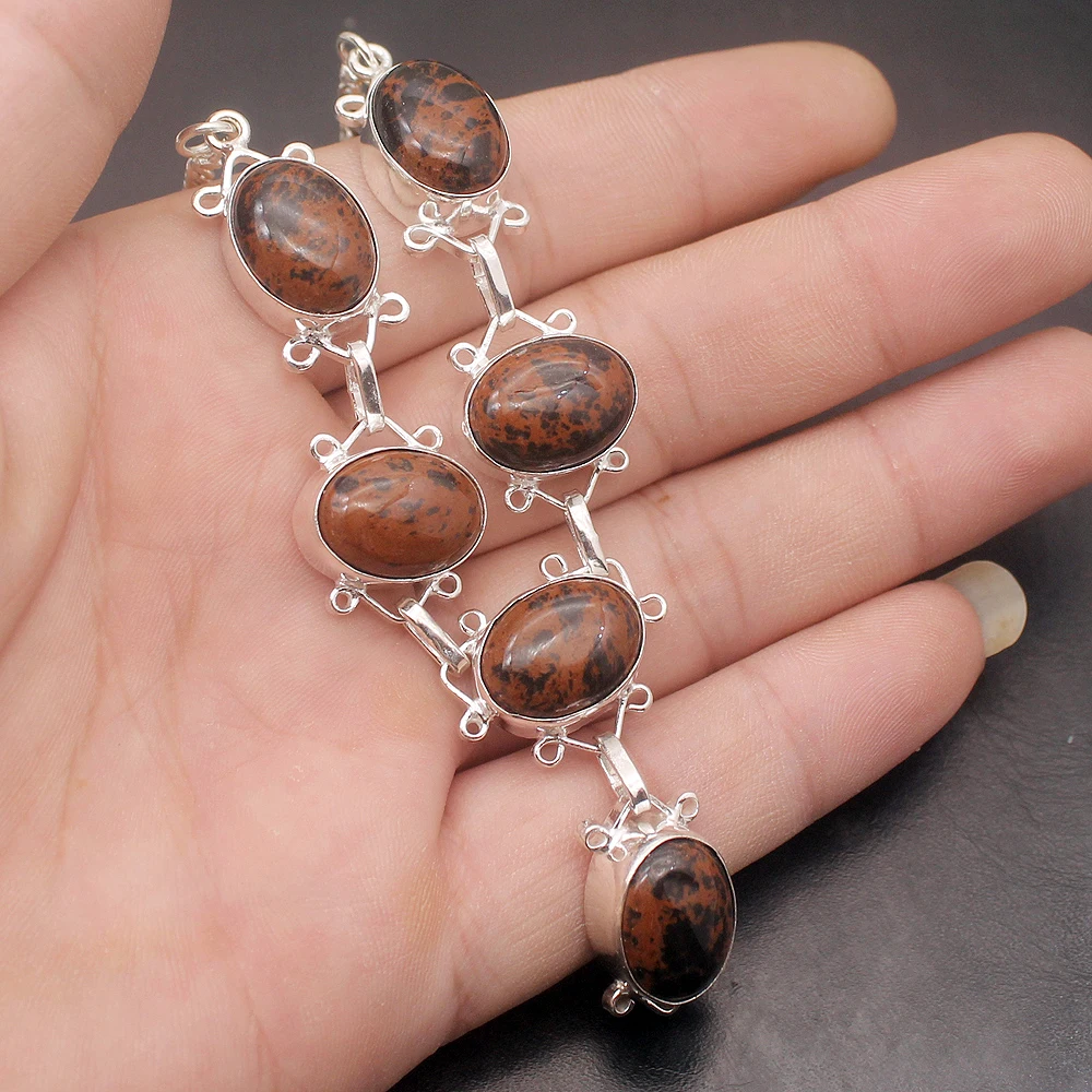 

Gorgeous Natural New Sea Sediment 925 Sterling Silver Color Pendant Necklace Women Jewelry 17 Inch H284