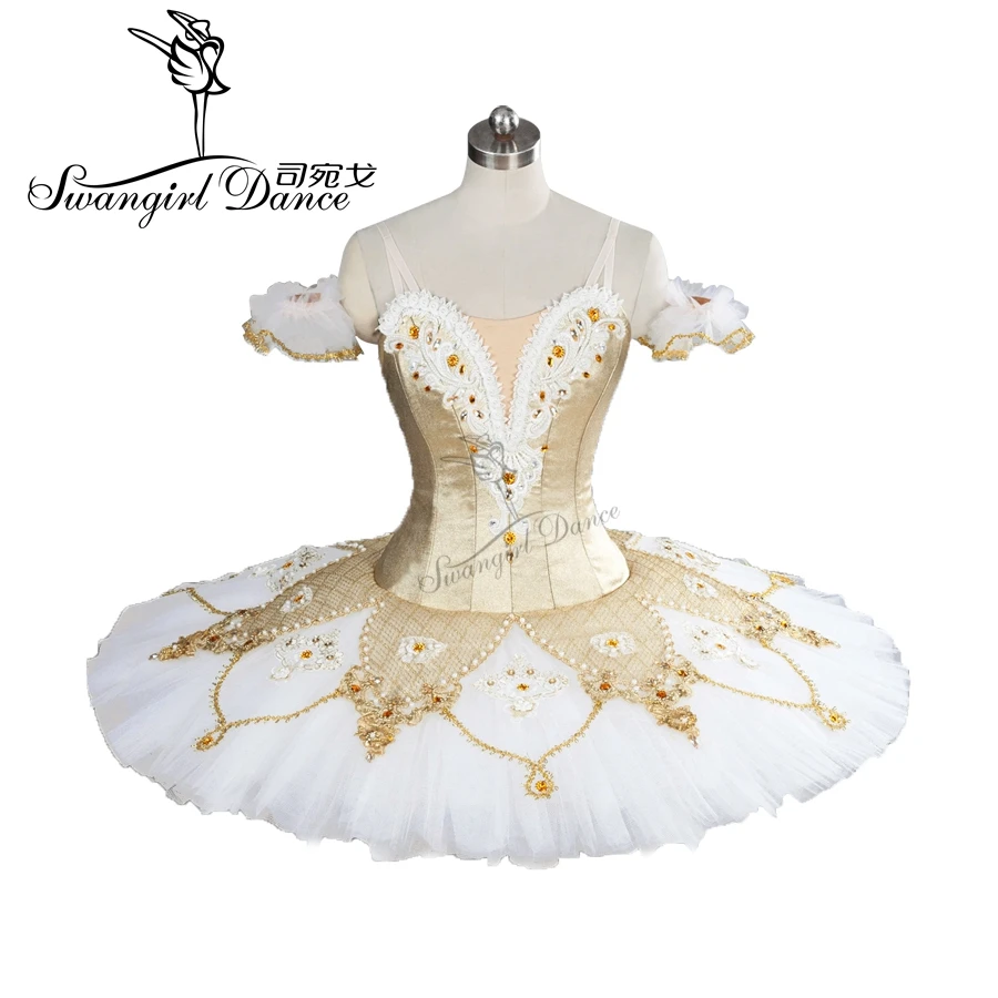 

2017New Arrival!high quality white gold ballet tutu professional tutu pancake tutu classical ballet tutu ballerina tutuBT9099