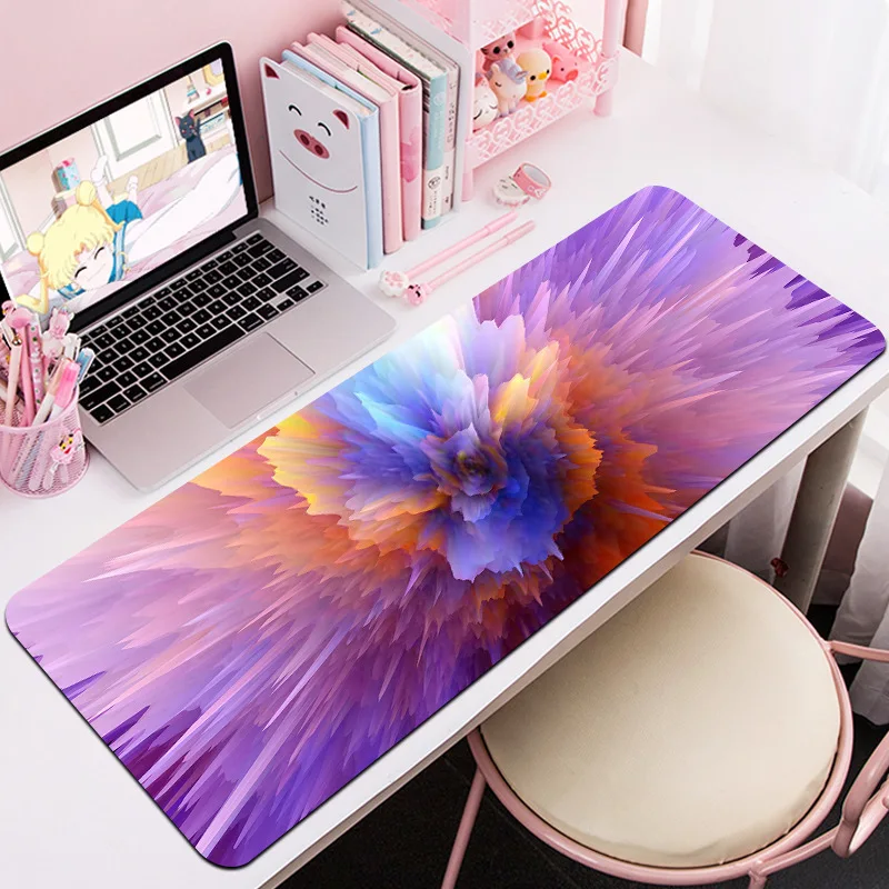 

Three-dimensional abstract mouse pad gift pad lock edge thickening boys and girls desk pad around the large computer desk pad