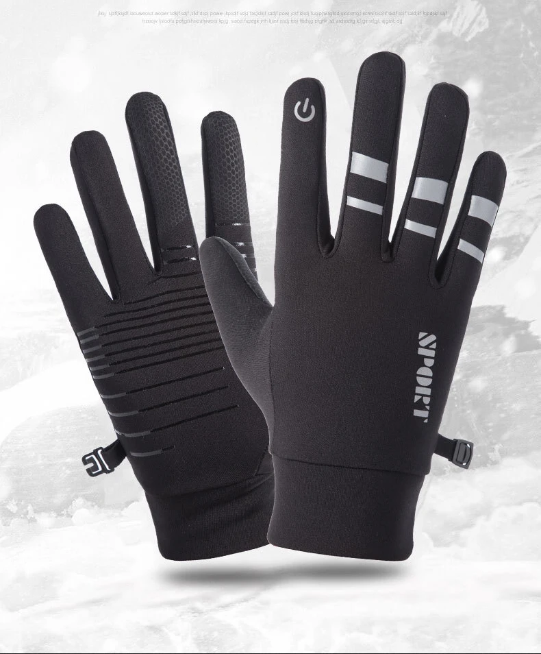 

Motorcycle Gloves Touch Screen Winter Warm Thermal Full Finger Water Resistant Touch Screen Non-slip Riding Bicycle Ski Gloves