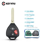 KEYYOU 3 кнопки дистанционного ключа автомобиля для Toyota RAV4HiluxCamry Авто пульт дистанционного управления ключ 314,4 МГц HYQ12BBY ID67 чип