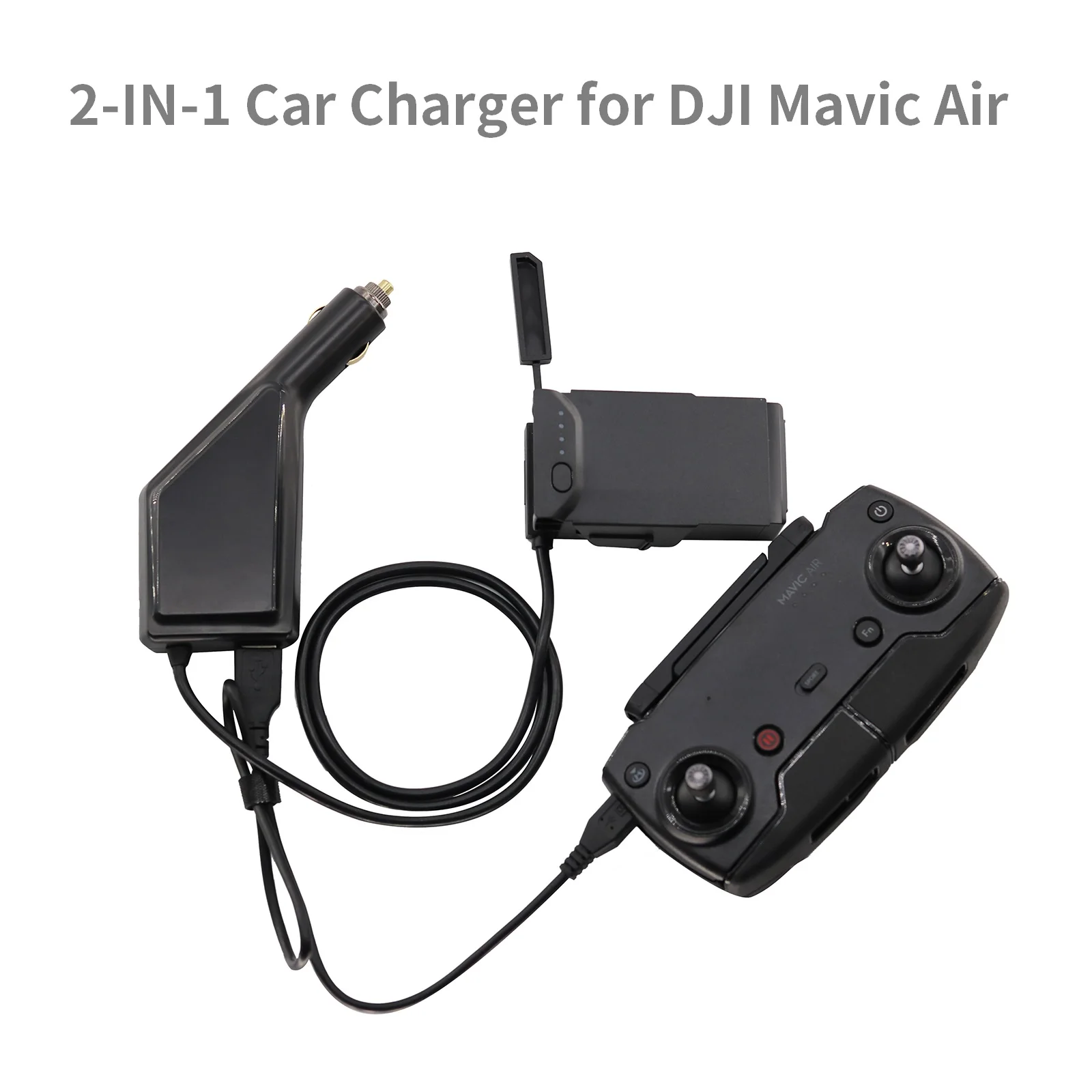 Автомобильное зарядное устройство Mavic 2 в 1 с USB портом для DJI MAVIC Air Drone|Аккумуляторы