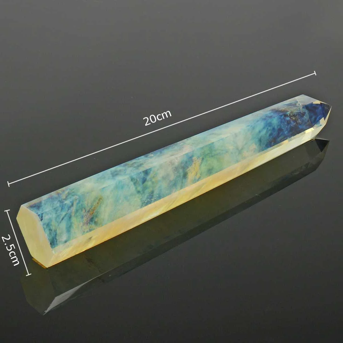 

Newest Arrival 20cm Rare Citrine Quartz Crystal Wand Point Healing Crystal Stone Wand Stick Gemstone DIY Decor Crafts Ornament