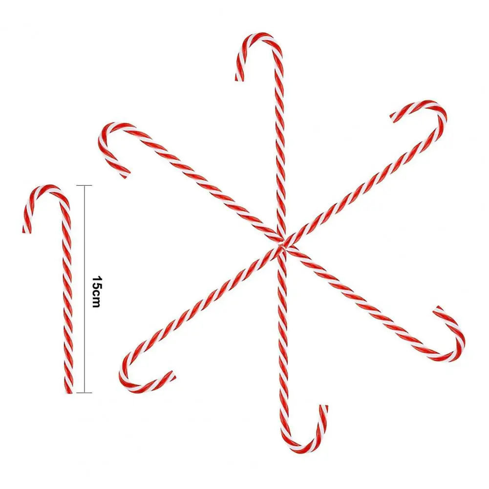 6Pcs/Set Christmas Cane Pendant 3D Effect Promote Ambience Colorful Surface Tree Hanging Candy Canes Ornaments | Дом и сад