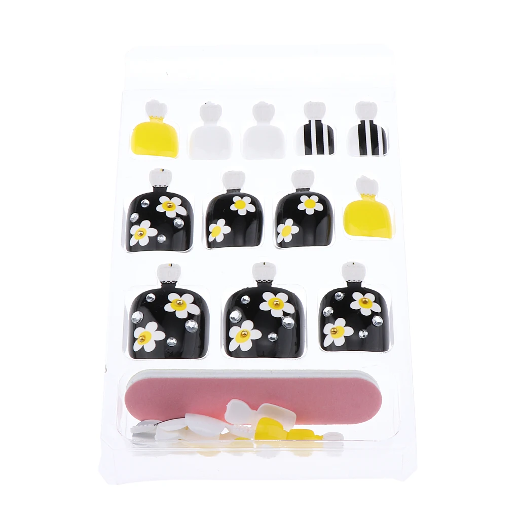 

24pcs False Toenail Tip Full Cover for Manicure Fake Toe Nail Tips Decorations