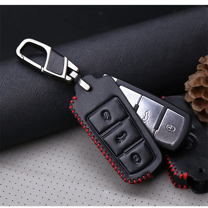 Кожаный чехол для ключа VW Polo CC Passat B8 B7 B5 T5 Beetle Tiguan 209 2020 Jetta 6 Golf 4 5 7 Mk7 | Автомобили и