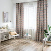 modern boutique curtains for bedroom living room simple polyester cotton printed screens fabrics