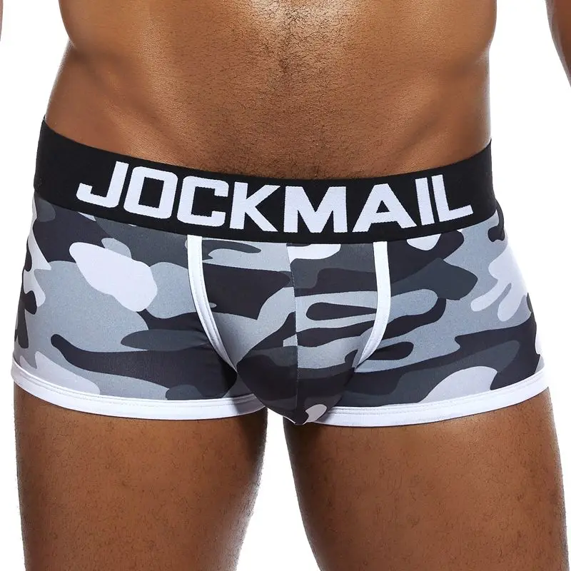 Трусы-боксеры JOCKMAIL мужские брендовые пикантные камуфляжные дышащие с шелковым
