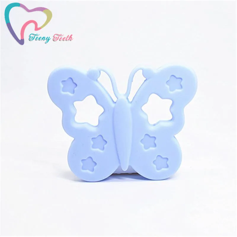 1 шт. детский силиконовый Прорезыватель-бабочка ярких цветов | Украшения и