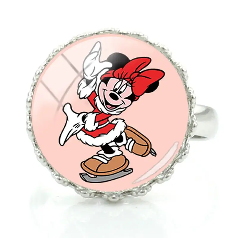 Кольцо со смешным дирижером Диснея и Минни модное кольцо из стекла ручной работы