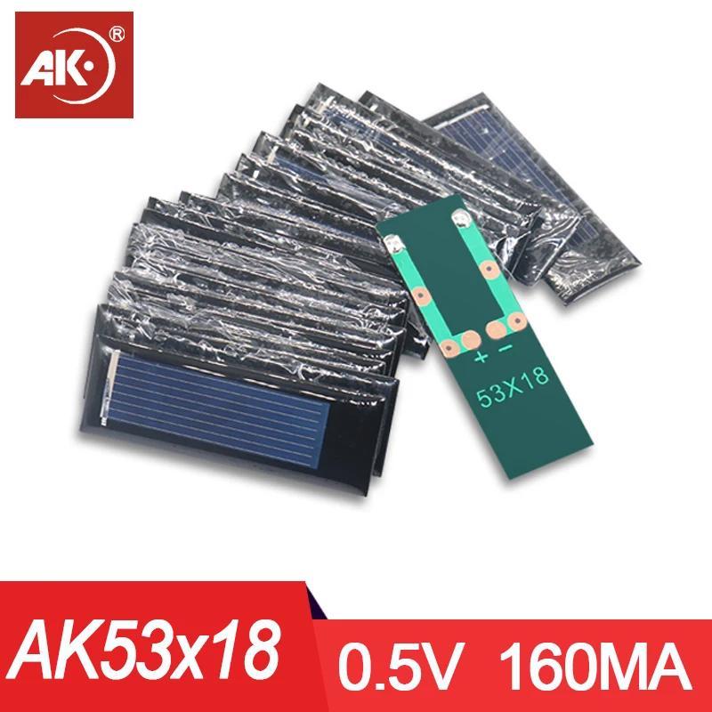 10 PCS AK   Mono/Poly Mini Panel Solar Bank Power Energy Kit Cell Complete Portable 4V 5.5 V 5V 6V 7V 8v 9v 10v 12v 1W Generator