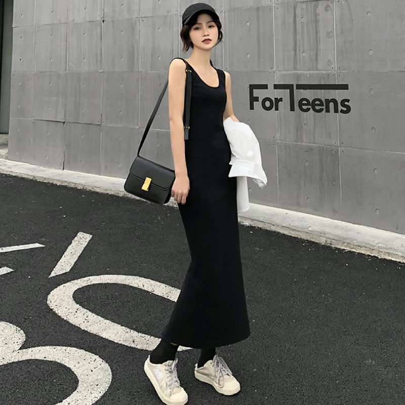 Женское повседневное летнее платье без рукавов Женская майка сексуальное