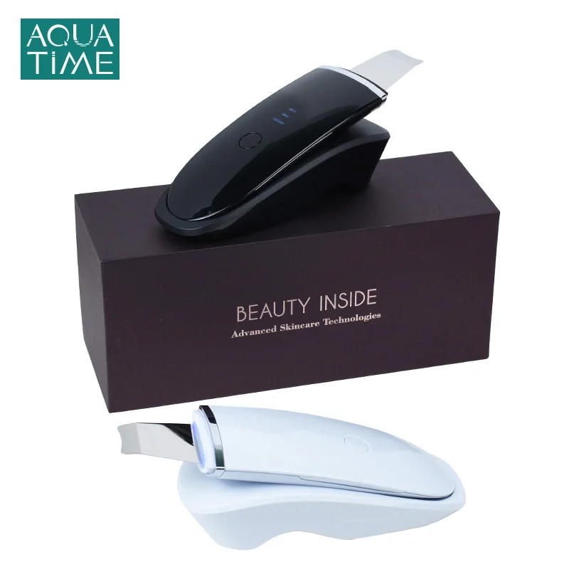 Goede Ultrasone Reiniging Schoonheid Apparaten Skin Gezichtsverzorging Exfoliërende Spatel Comedondrukker Facial Draadloos Opladen