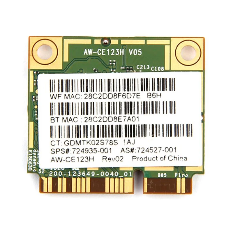 AzureWave Broadcom BCM94352HMB 802.11ac 867 Мбит/с беспроводной-AC WLAN + Bluetooth BT 4 0 полумини PCI-E
