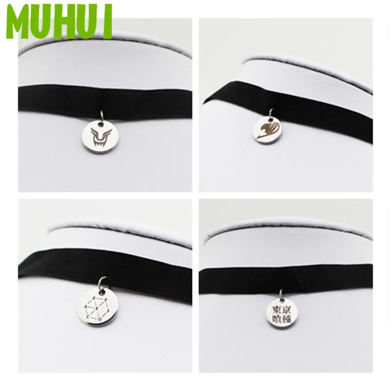 

Kpop EXO KAI BAEKHYUN DO Choker Necklaces For Women Anime Fairy Tail Tokyo Ghoul Kolye Jewelry Collares B197