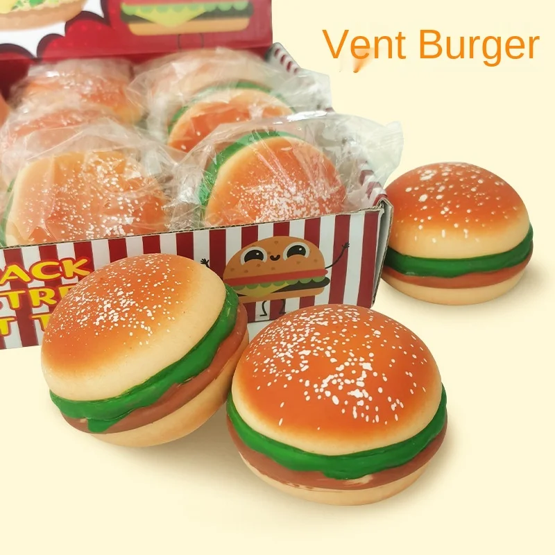

Creative Decompression Hamburger Vent Tofu Ball Food Bread Slow Rebound Decompression Pinch Music Toy