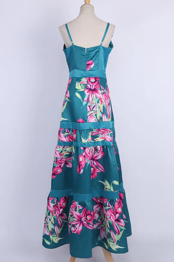 

Special Offer New A-line Summer Strapless Knitting Vestidos Mujer Plus Size Dress Women's Spot Sexy Sling Print Dress Long