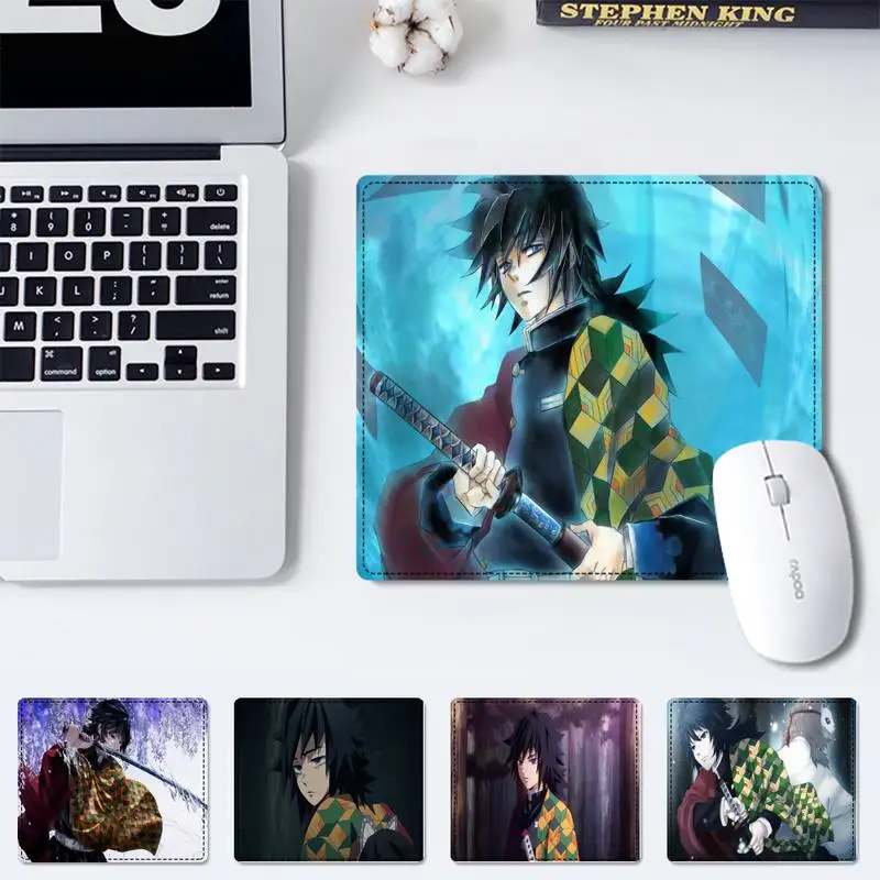 

Лидер продаж, коврик для мыши для офиса Giyuu Tomioka, рассекающий демонов, нескользящий коврик для игрового плеера, маленький резиновый игровой к...