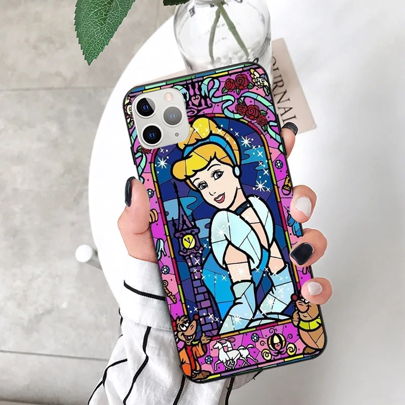 TPU Чехол для iPhone X XS MAX XR 11Pro 6 6S 7 8 Plus из ТПУ с милым мультяшным изображением принцессы дисни эльфа Ститч Винни Пуха - Цвет: TPU