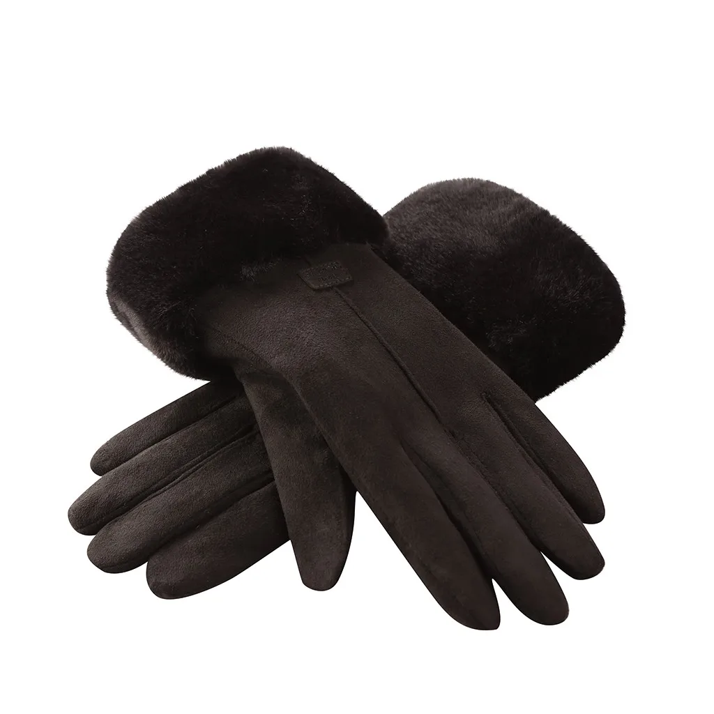 

Women Winter Gloves Ladies Girls Outdoor Heat Full Finger Lined Driving Glove Elegant Colorful Female Snow Warm Riding Glove