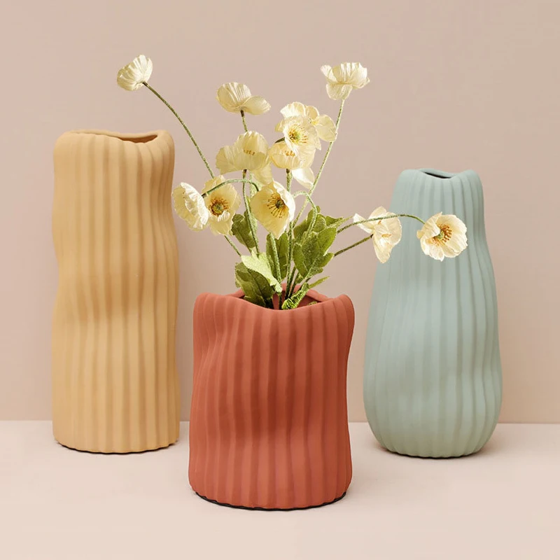 

Morandi Irregular Ceramic Vase For Home Decoration Accessories Colorful Glazed Artware Living Room Desktop Display Furnishings