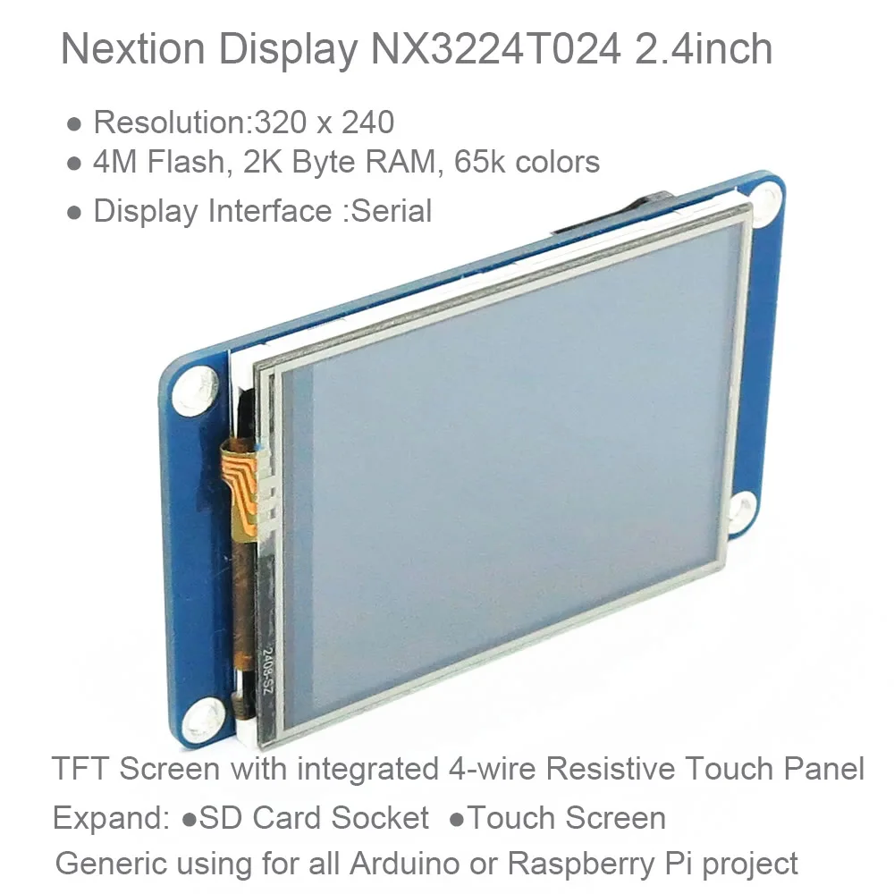 Nextion 2 4 ''UART HMI Интеллектуальный ЖК модуль резистивный сенсорный экран NX3224T024