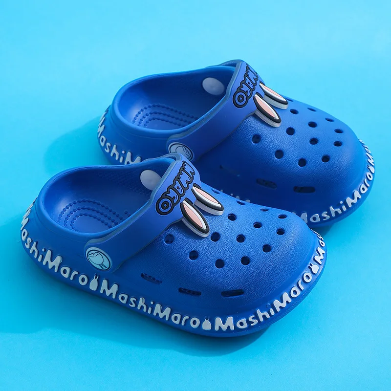Сандалии для девочек и мальчиков милые Кроксы Нескользящие летняя пляжная обувь