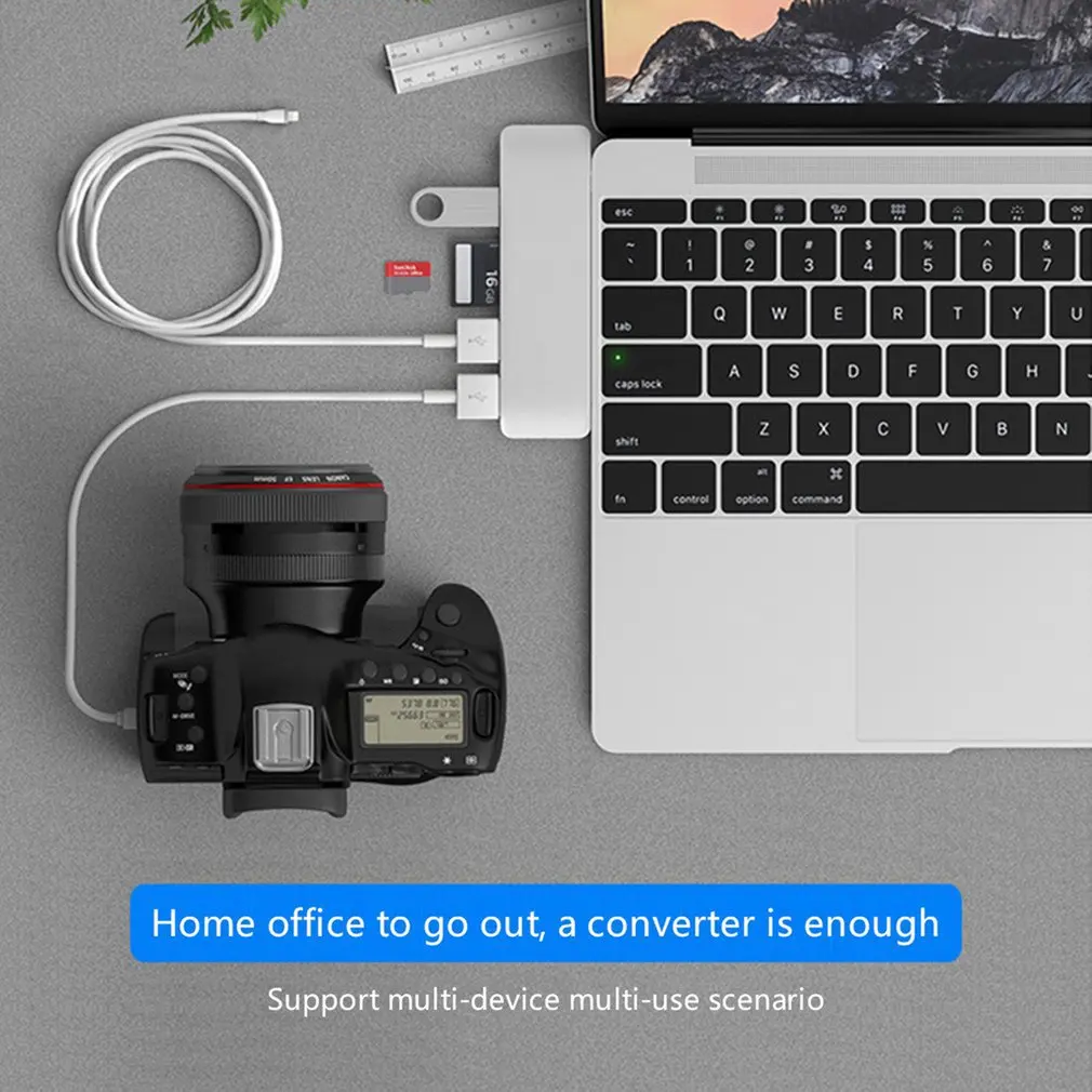USB 3 1 Type C концентратор HDMI совместимого адаптера 4K Thunderbolt с 0 TF Card Reader слот PD для MacBook