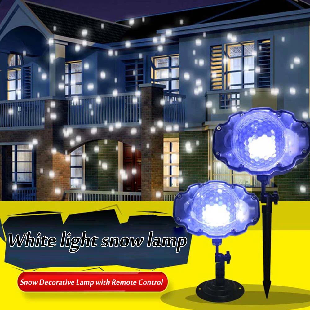 

Christmas LED Snowfall Laser Projector Indoor Outdoor Light For Xmas Party Garden Decor With Remote Control Snowfall Light