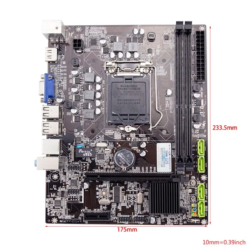 H55 материнская плата LGA1156 DDR3 16 грамм двойной Sata 2,0 4xusb 2,0 PCI-Express материнская плата поддерживает I3 I5 I7 Процессор для компьютера