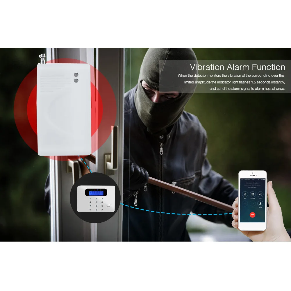 1527 код дома Высокая чувствительность Магнитная батарея питание датчик оконной