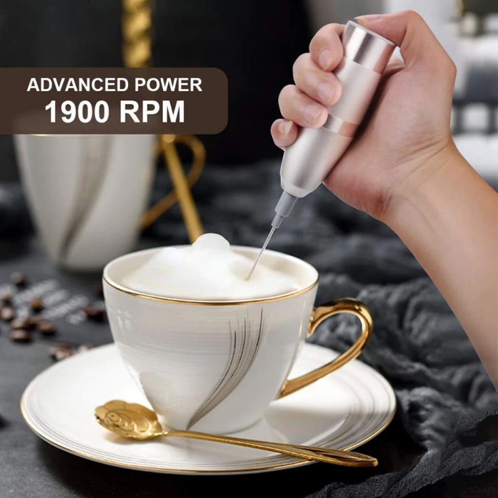 

Electric Milk Frother Drink Foamer Whisk Coffee Mixer Stirrer with Stand