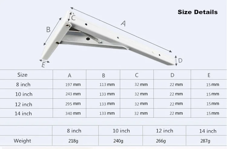 2 шт. металлический Треугольный Кронштейн складные полки подставка с пружиной
