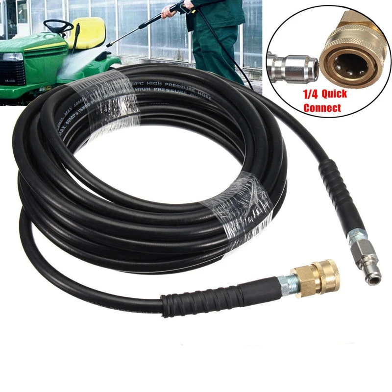 

20M High Pressure Washer Hose Tube 1/4 Quick Connect Car Washer Cleaning Hose