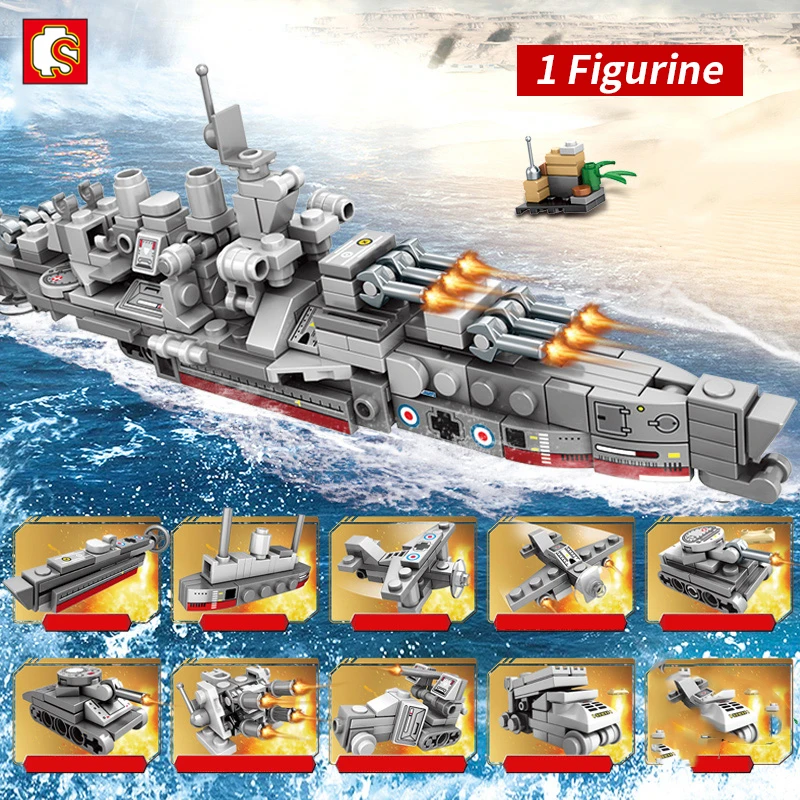 Конструктор Sembo из 240 блоков 10 в 1 детские игрушки 2020 блоки конструктор военный