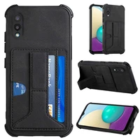 shockproof case for samsung a02 2021 luxury case leather pu card slot back phone cover samsung galaxy a02 shell a 02 stand funda